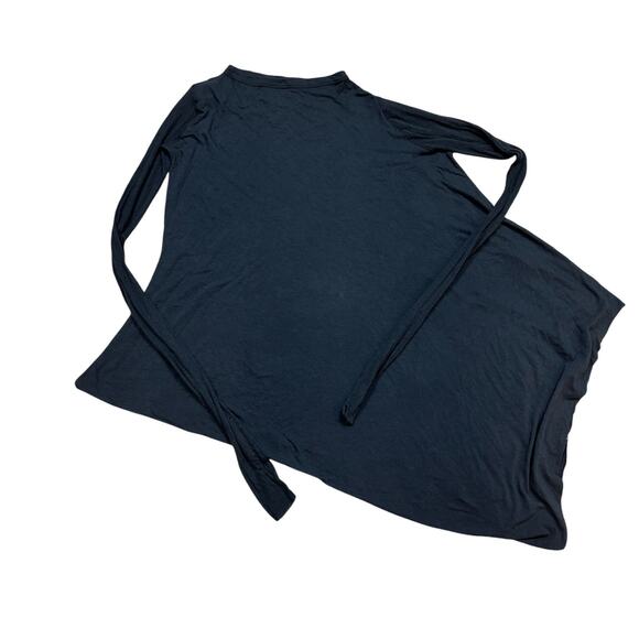 Rick Owens Lilies Long Sleeve Aymmetric Shirt Women's 8 Avant Garde Minimalist